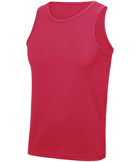 Just Cool JC007 Hot Pink Front -  Ready to be Printed by Custard Workwear - Cheap Personalised and Customised Workwear in Nottinghamshire, Derbyshire and Leicestershire