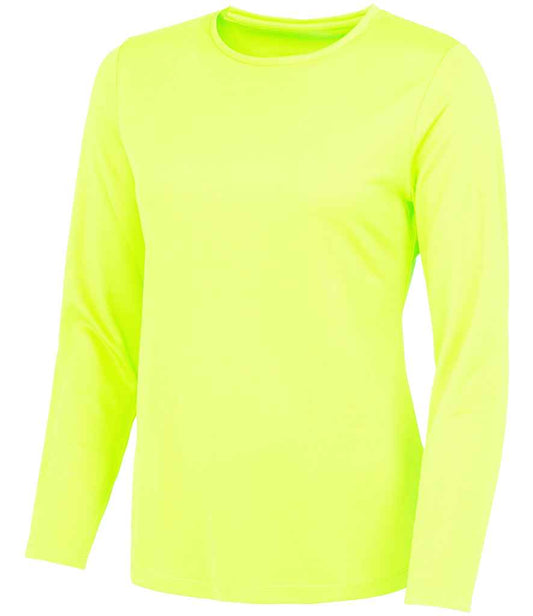 Just Cool JC012 Electric Yellow Front -  Ready to be Printed by Custard Workwear - Cheap Personalised and Customised Workwear in Nottinghamshire, Derbyshire and Leicestershire