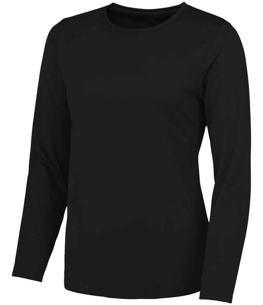 Just Cool JC012 Jet Black Front -  Ready to be Printed by Custard Workwear - Cheap Personalised and Customised Workwear in Nottinghamshire, Derbyshire and Leicestershire