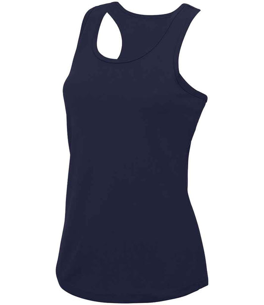 Just Cool JC015 French Navy Front -  Ready to be Printed by Custard Workwear - Cheap Personalised and Customised Workwear in Nottinghamshire, Derbyshire and Leicestershire