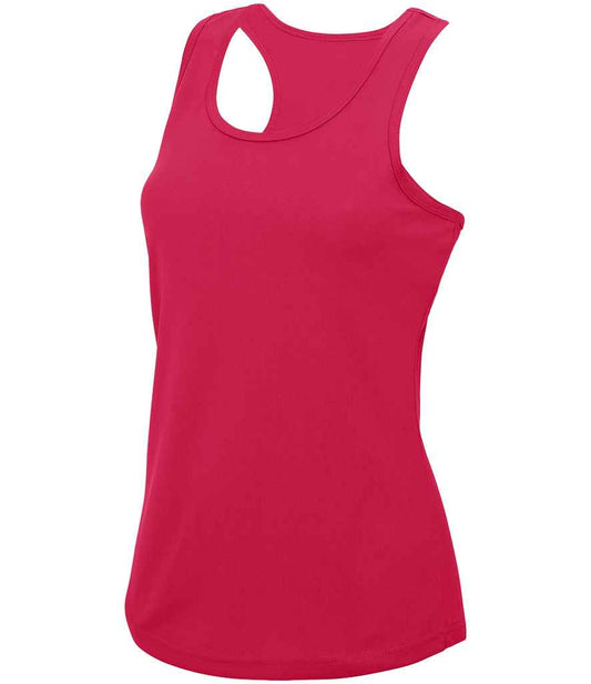 Just Cool JC015 Hot Pink Front -  Ready to be Printed by Custard Workwear - Cheap Personalised and Customised Workwear in Nottinghamshire, Derbyshire and Leicestershire