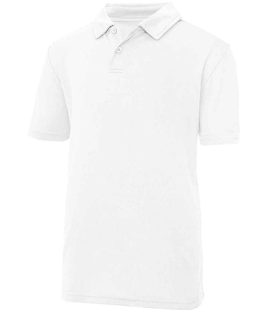 Just Cool JC040B Arctic White Front -  Ready to be Embroidered and Printed by Custard Workwear - Cheap Personalised and Customised Workwear in Nottinghamshire, Derbyshire and Leicestershire