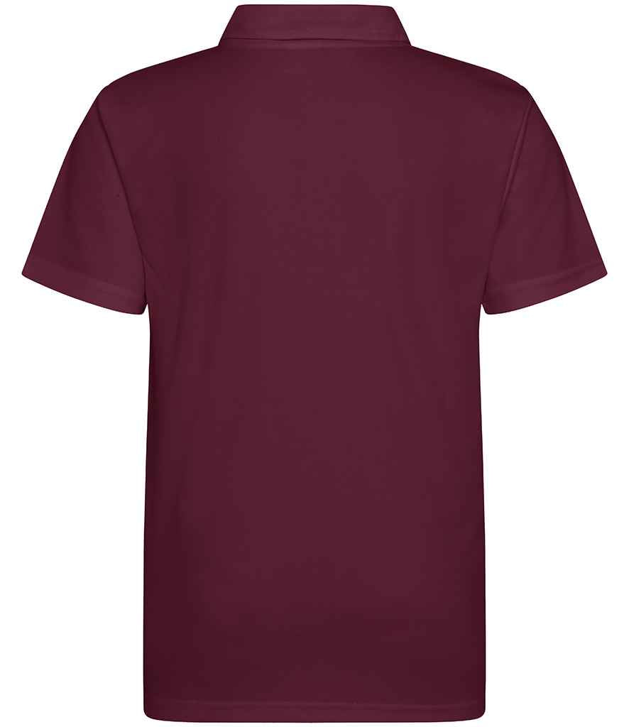 Just Cool JC040B Burgundy Back -  Ready to be Embroidered and Printed by Custard Workwear - Cheap Personalised and Customised Workwear in Nottinghamshire, Derbyshire and Leicestershire