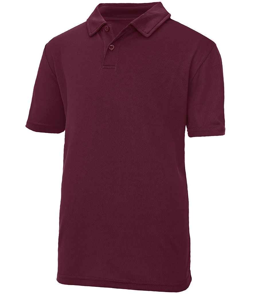 Just Cool JC040B Burgundy Front -  Ready to be Embroidered and Printed by Custard Workwear - Cheap Personalised and Customised Workwear in Nottinghamshire, Derbyshire and Leicestershire