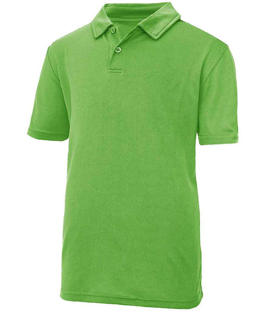 Just Cool JC040B Lime Green Front -  Ready to be Embroidered and Printed by Custard Workwear - Cheap Personalised and Customised Workwear in Nottinghamshire, Derbyshire and Leicestershire
