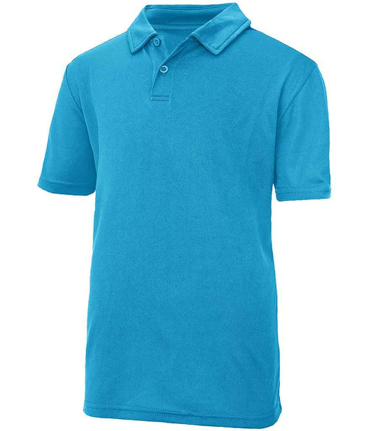 Just Cool JC040B Sapphire Blue Front -  Ready to be Embroidered and Printed by Custard Workwear - Cheap Personalised and Customised Workwear in Nottinghamshire, Derbyshire and Leicestershire