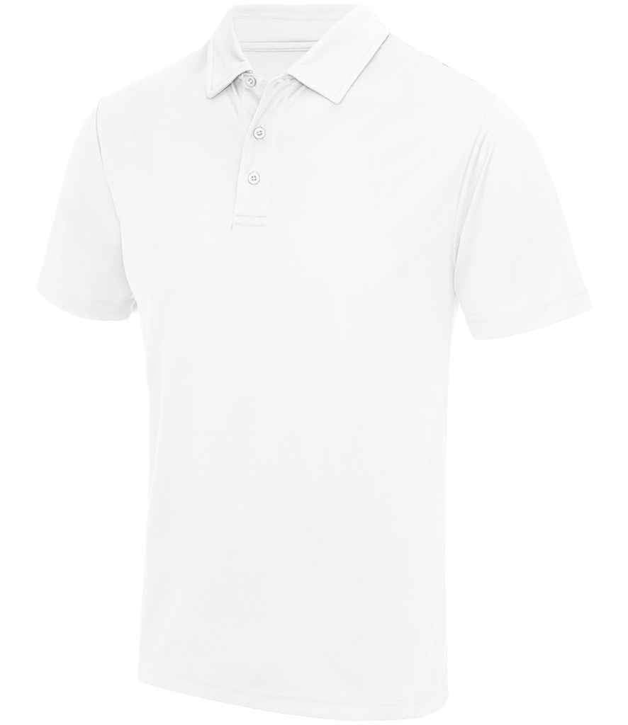 Just Cool JC040 Arctic White Front -  Ready to be Embroidered and Printed by Custard Workwear - Cheap Personalised and Customised Workwear in Nottinghamshire, Derbyshire and Leicestershire