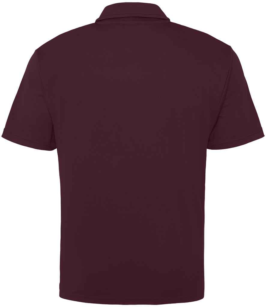 Just Cool JC040 Burgundy Back -  Ready to be Embroidered and Printed by Custard Workwear - Cheap Personalised and Customised Workwear in Nottinghamshire, Derbyshire and Leicestershire