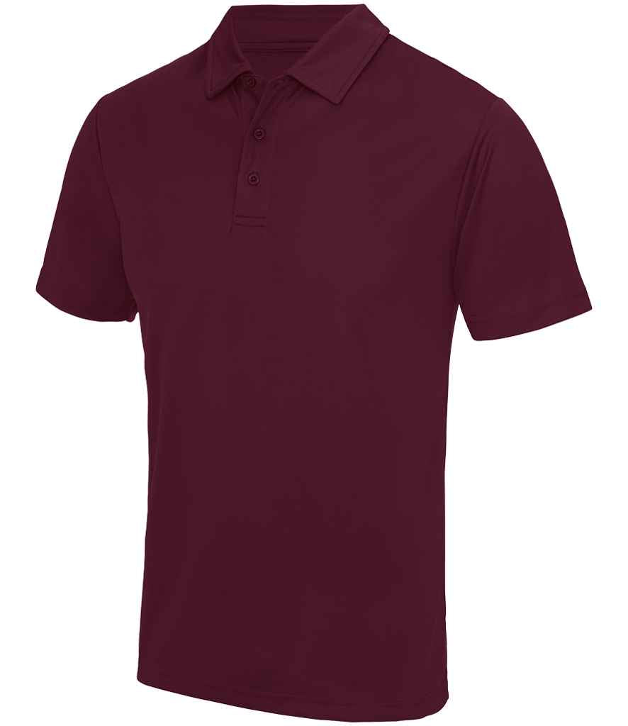 Just Cool JC040 Burgundy Front -  Ready to be Embroidered and Printed by Custard Workwear - Cheap Personalised and Customised Workwear in Nottinghamshire, Derbyshire and Leicestershire