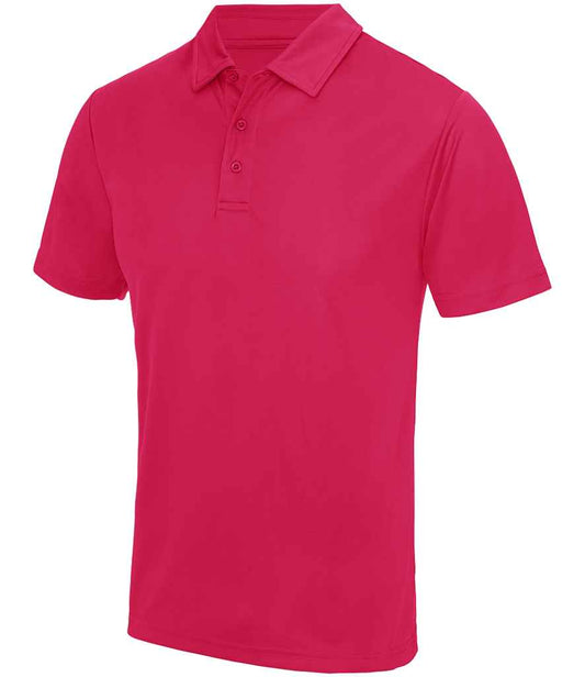 Just Cool JC040 Hot Pink Front -  Ready to be Embroidered and Printed by Custard Workwear - Cheap Personalised and Customised Workwear in Nottinghamshire, Derbyshire and Leicestershire