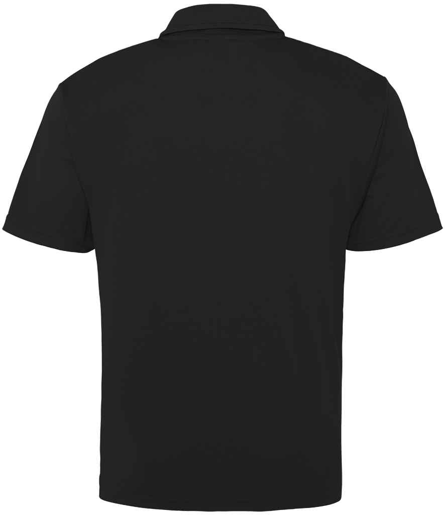 Just Cool JC040 Jet Black Back -  Ready to be Embroidered and Printed by Custard Workwear - Cheap Personalised and Customised Workwear in Nottinghamshire, Derbyshire and Leicestershire