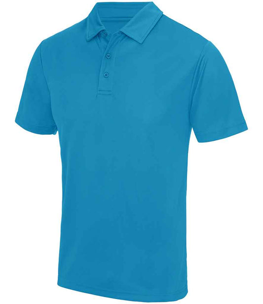 Just Cool JC040 Sapphire Blue Front -  Ready to be Embroidered and Printed by Custard Workwear - Cheap Personalised and Customised Workwear in Nottinghamshire, Derbyshire and Leicestershire