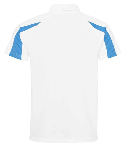 Just Cool JC043 Arctic White/Sapphire Blue Back -  Ready to be Embroidered and Printed by Custard Workwear - Cheap Personalised and Customised Workwear in Nottinghamshire, Derbyshire and Leicestershire