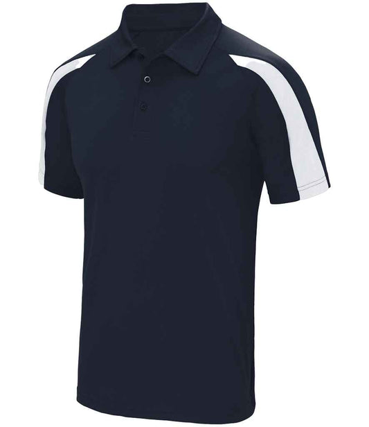 Just Cool JC043 French Navy/Arctic White Front -  Ready to be Embroidered and Printed by Custard Workwear - Cheap Personalised and Customised Workwear in Nottinghamshire, Derbyshire and Leicestershire