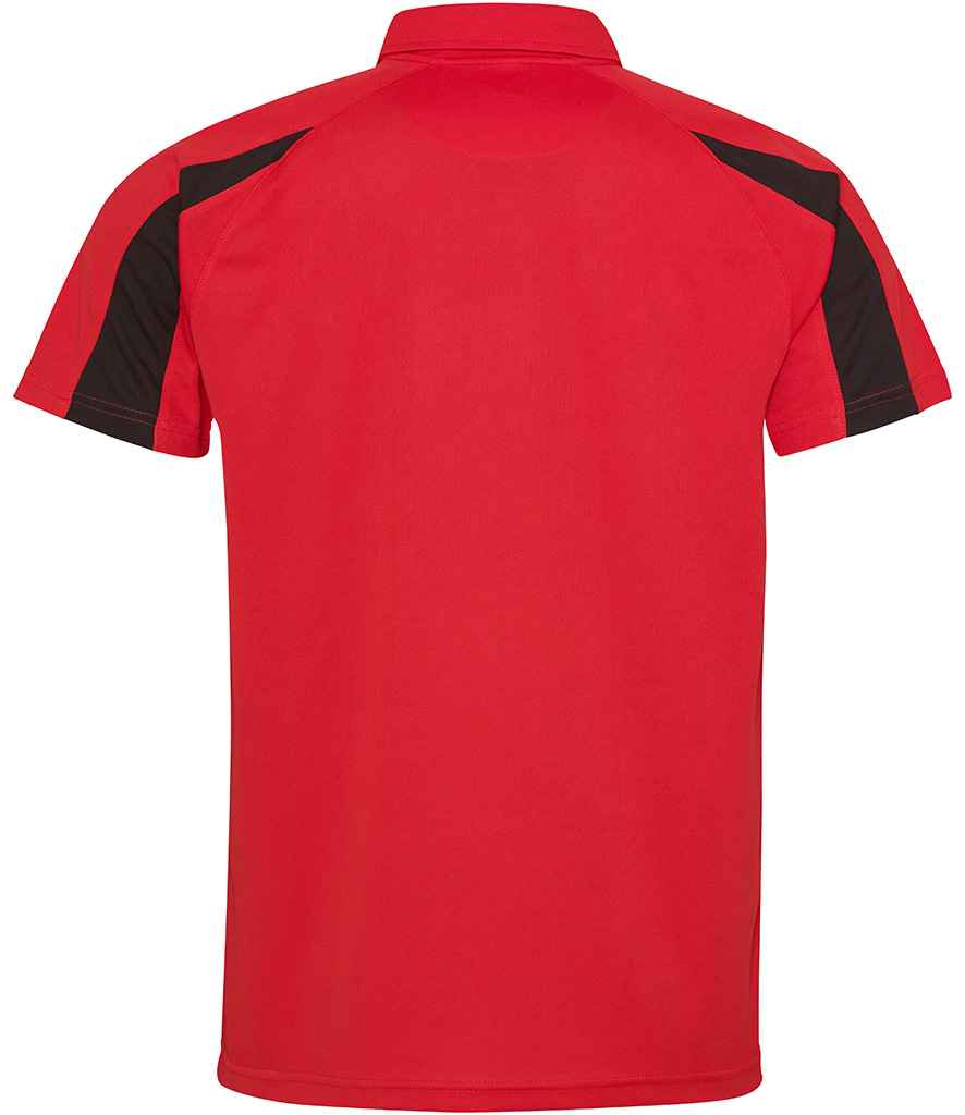 Just Cool JC043 Fire Red/Jet Black Back -  Ready to be Embroidered and Printed by Custard Workwear - Cheap Personalised and Customised Workwear in Nottinghamshire, Derbyshire and Leicestershire