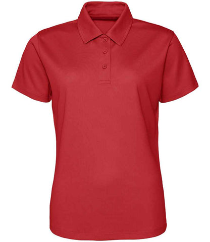 Just Cool JC045 Fire Red Front -  Ready to be Embroidered and Printed by Custard Workwear - Cheap Personalised and Customised Workwear in Nottinghamshire, Derbyshire and Leicestershire
