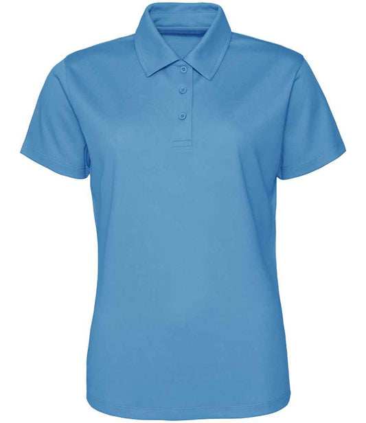 Just Cool JC045 Sapphire Blue Front -  Ready to be Embroidered and Printed by Custard Workwear - Cheap Personalised and Customised Workwear in Nottinghamshire, Derbyshire and Leicestershire