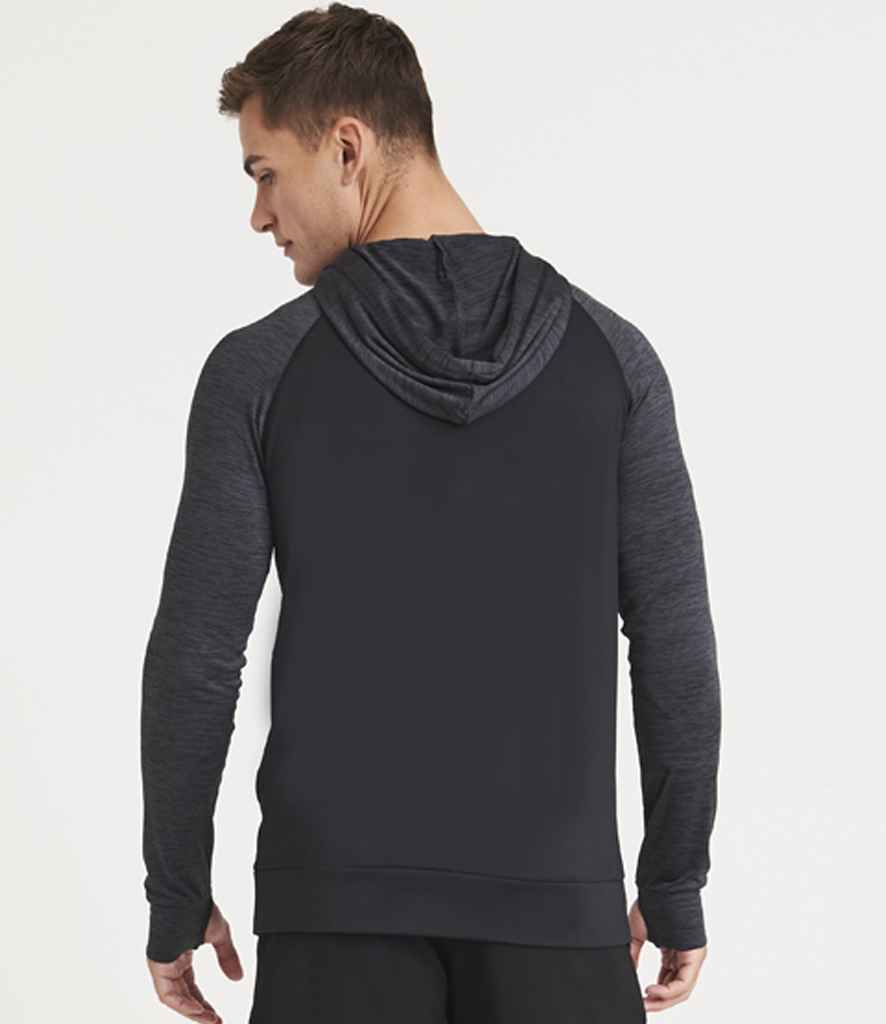 Just Cool JC057 Black/Black Slate Melange Model -  Ready to be Embroidered and Printed by Custard Workwear - Cheap Personalised and Customised Workwear in Nottinghamshire, Derbyshire and Leicestershire