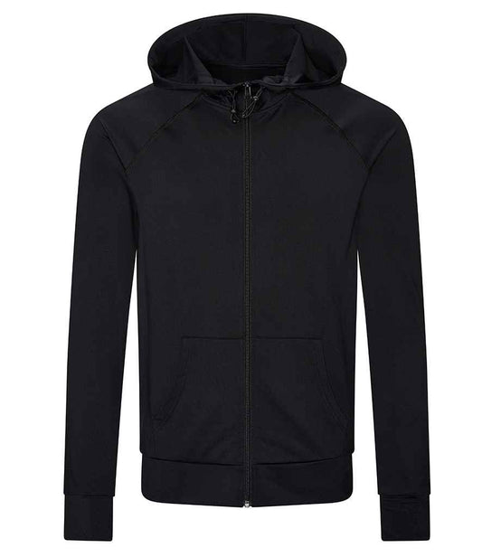 Just Cool JC057 Jet Black Front -  Ready to be Embroidered and Printed by Custard Workwear - Cheap Personalised and Customised Workwear in Nottinghamshire, Derbyshire and Leicestershire
