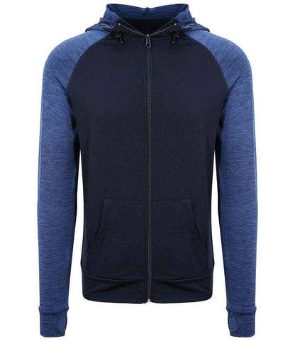 Just Cool JC057 Navy/Navy Melange Front -  Ready to be Embroidered and Printed by Custard Workwear - Cheap Personalised and Customised Workwear in Nottinghamshire, Derbyshire and Leicestershire