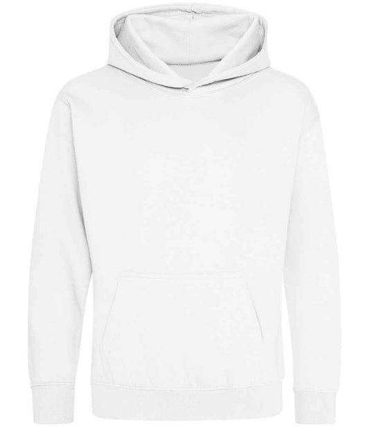 Just Hoods JH001B Arctic White Front -  Ready to be Embroidered and Printed by Custard Workwear - Cheap Personalised and Customised Workwear in Nottinghamshire, Derbyshire and Leicestershire