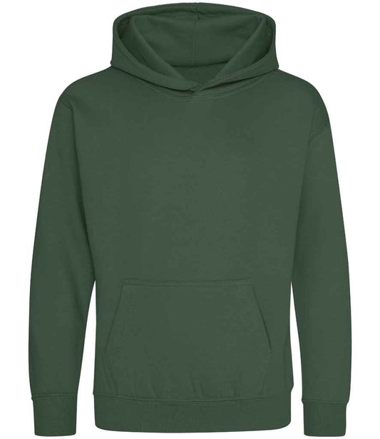 Just Hoods JH001B Bottle Green Front -  Ready to be Embroidered and Printed by Custard Workwear - Cheap Personalised and Customised Workwear in Nottinghamshire, Derbyshire and Leicestershire