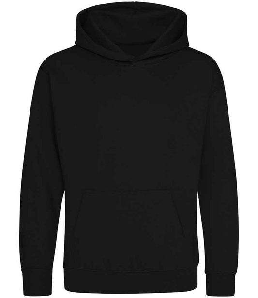 Just Hoods JH001B Deep Black Front -  Ready to be Embroidered and Printed by Custard Workwear - Cheap Personalised and Customised Workwear in Nottinghamshire, Derbyshire and Leicestershire