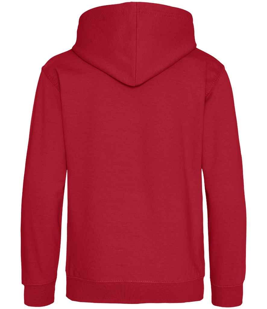 Just Hoods JH001B Fire Red Back -  Ready to be Embroidered and Printed by Custard Workwear - Cheap Personalised and Customised Workwear in Nottinghamshire, Derbyshire and Leicestershire