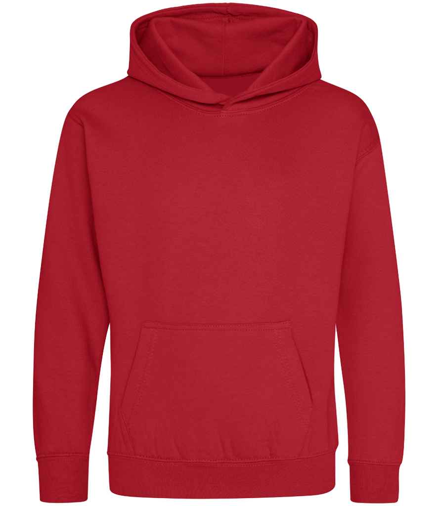 Just Hoods JH001B Fire Red Front -  Ready to be Embroidered and Printed by Custard Workwear - Cheap Personalised and Customised Workwear in Nottinghamshire, Derbyshire and Leicestershire