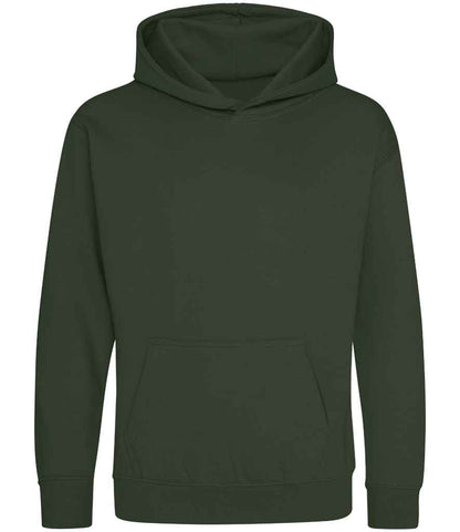 Just Hoods JH001B Forest Green Front -  Ready to be Embroidered and Printed by Custard Workwear - Cheap Personalised and Customised Workwear in Nottinghamshire, Derbyshire and Leicestershire