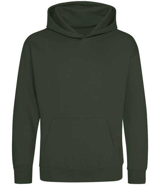 Just Hoods JH001B Forest Green Front -  Ready to be Embroidered and Printed by Custard Workwear - Cheap Personalised and Customised Workwear in Nottinghamshire, Derbyshire and Leicestershire