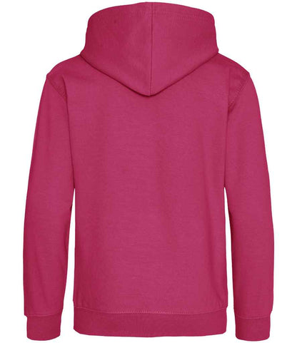 Just Hoods JH001B Hot Pink Back -  Ready to be Embroidered and Printed by Custard Workwear - Cheap Personalised and Customised Workwear in Nottinghamshire, Derbyshire and Leicestershire