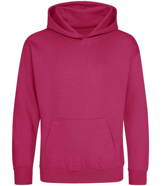 Just Hoods JH001B Hot Pink Front -  Ready to be Embroidered and Printed by Custard Workwear - Cheap Personalised and Customised Workwear in Nottinghamshire, Derbyshire and Leicestershire
