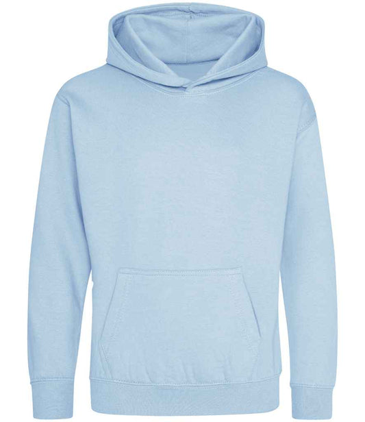 Just Hoods JH001B Ice Blue Front -  Ready to be Embroidered and Printed by Custard Workwear - Cheap Personalised and Customised Workwear in Nottinghamshire, Derbyshire and Leicestershire