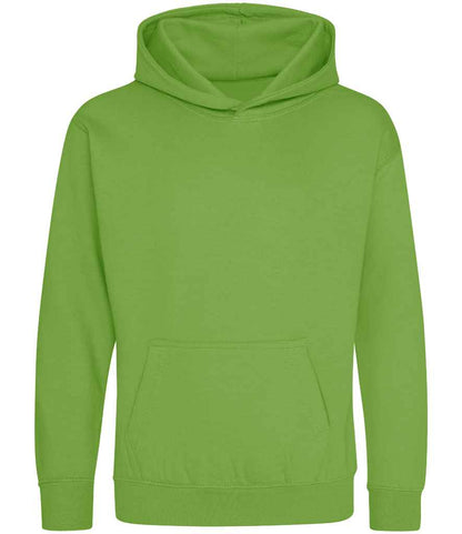 Just Hoods JH001B Lime Green Front -  Ready to be Embroidered and Printed by Custard Workwear - Cheap Personalised and Customised Workwear in Nottinghamshire, Derbyshire and Leicestershire