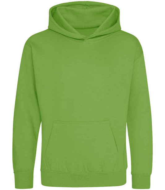 Just Hoods JH001B Lime Green Front -  Ready to be Embroidered and Printed by Custard Workwear - Cheap Personalised and Customised Workwear in Nottinghamshire, Derbyshire and Leicestershire