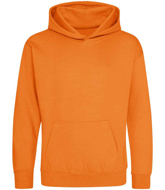 Just Hoods JH001B Orange Crush Front -  Ready to be Embroidered and Printed by Custard Workwear - Cheap Personalised and Customised Workwear in Nottinghamshire, Derbyshire and Leicestershire