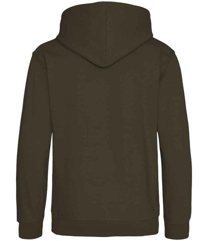 Just Hoods JH001B Olive Green Back -  Ready to be Embroidered and Printed by Custard Workwear - Cheap Personalised and Customised Workwear in Nottinghamshire, Derbyshire and Leicestershire