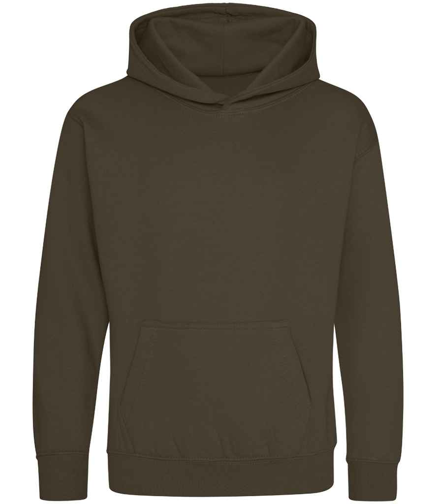 Just Hoods JH001B Olive Green Front -  Ready to be Embroidered and Printed by Custard Workwear - Cheap Personalised and Customised Workwear in Nottinghamshire, Derbyshire and Leicestershire