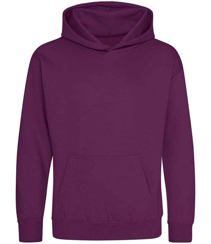 Just Hoods JH001B Plum Front -  Ready to be Embroidered and Printed by Custard Workwear - Cheap Personalised and Customised Workwear in Nottinghamshire, Derbyshire and Leicestershire