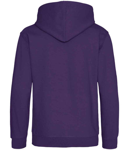 Just Hoods JH001B Purple Back -  Ready to be Embroidered and Printed by Custard Workwear - Cheap Personalised and Customised Workwear in Nottinghamshire, Derbyshire and Leicestershire