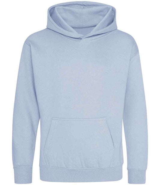 Just Hoods JH001B Sky Blue Front -  Ready to be Embroidered and Printed by Custard Workwear - Cheap Personalised and Customised Workwear in Nottinghamshire, Derbyshire and Leicestershire