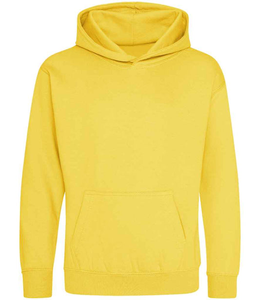 Just Hoods JH001B Sun Yellow Front -  Ready to be Embroidered and Printed by Custard Workwear - Cheap Personalised and Customised Workwear in Nottinghamshire, Derbyshire and Leicestershire