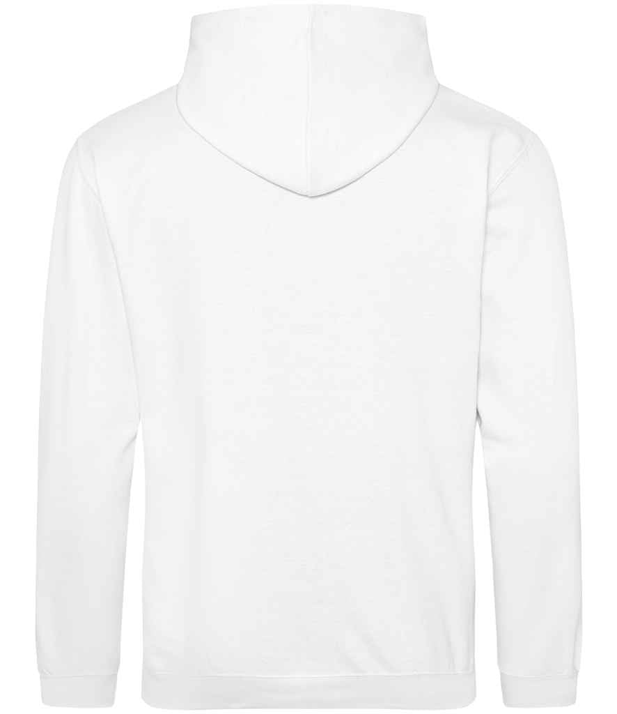 Just Hoods JH001 Arctic White Back -  Ready to be Embroidered and Printed by Custard Workwear - Cheap Personalised and Customised Workwear in Nottinghamshire, Derbyshire and Leicestershire