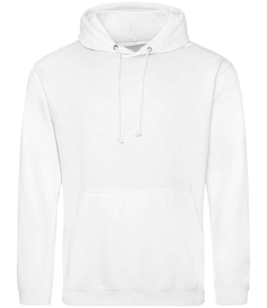 Just Hoods JH001 Arctic White Front -  Ready to be Embroidered and Printed by Custard Workwear - Cheap Personalised and Customised Workwear in Nottinghamshire, Derbyshire and Leicestershire