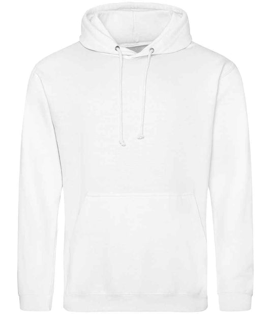Just Hoods JH001 Arctic White Front -  Ready to be Embroidered and Printed by Custard Workwear - Cheap Personalised and Customised Workwear in Nottinghamshire, Derbyshire and Leicestershire
