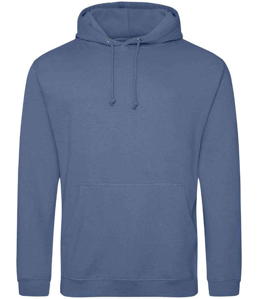 Just Hoods JH001 Atlantic Blue Front -  Ready to be Embroidered and Printed by Custard Workwear - Cheap Personalised and Customised Workwear in Nottinghamshire, Derbyshire and Leicestershire