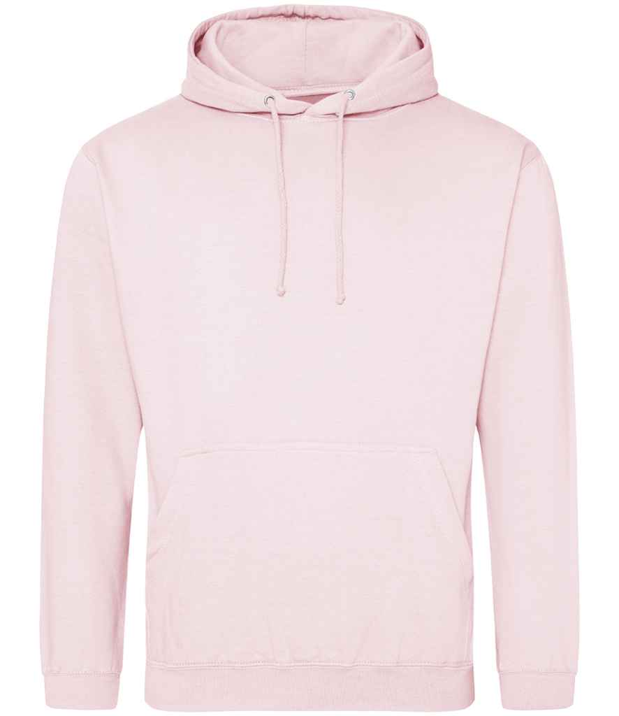 Just Hoods JH001 Baby Pink Front -  Ready to be Embroidered and Printed by Custard Workwear - Cheap Personalised and Customised Workwear in Nottinghamshire, Derbyshire and Leicestershire