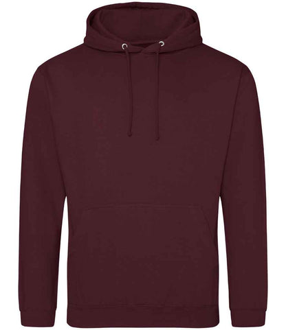 Just Hoods JH001 Burgundy Front -  Ready to be Embroidered and Printed by Custard Workwear - Cheap Personalised and Customised Workwear in Nottinghamshire, Derbyshire and Leicestershire