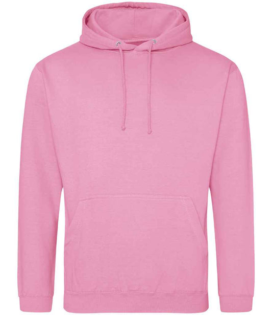 Just Hoods JH001 Candyfloss Pink Front -  Ready to be Embroidered and Printed by Custard Workwear - Cheap Personalised and Customised Workwear in Nottinghamshire, Derbyshire and Leicestershire
